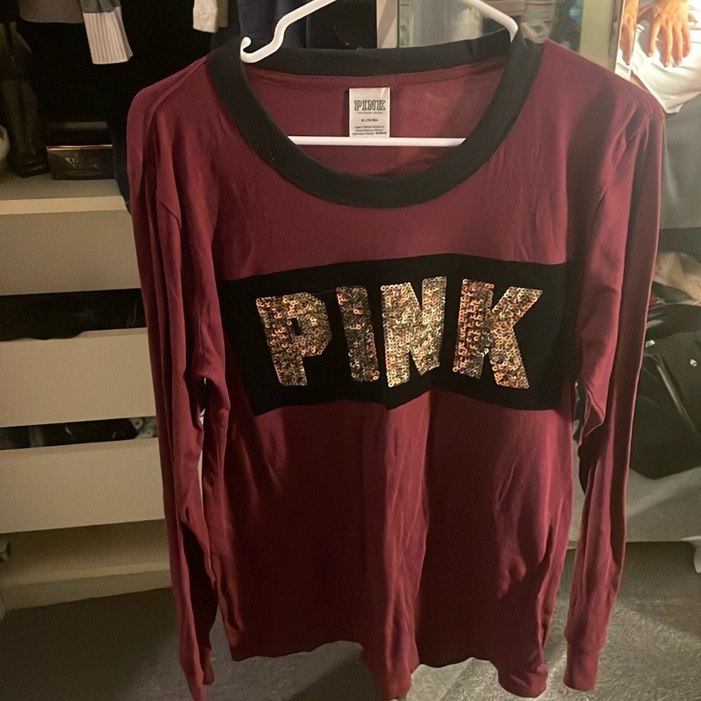 Victoria secret long sleeve sequin shirt